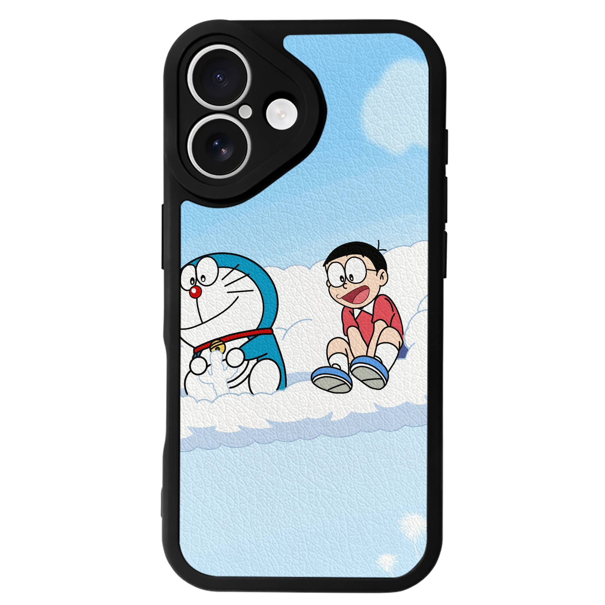 （画像用） ドラえもん Doraemon 【iPhone 16シリーズ対応】シリコンスマホケース（レザー調） 材質：シリコン